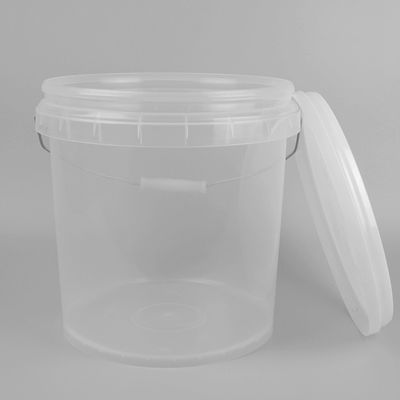 seau 18L en plastique transparent autour du baril en plastique adapté aux besoins du client