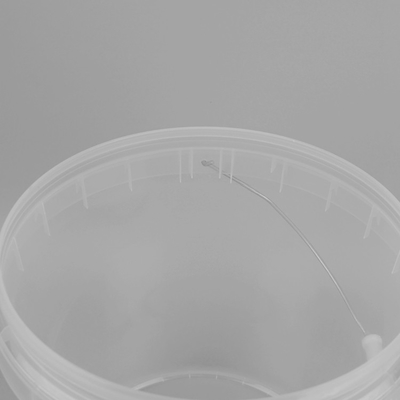 seau transparent de conditionnement en plastique de 1L 5L 10L adapté aux besoins du client avec le couvercle et la poignée