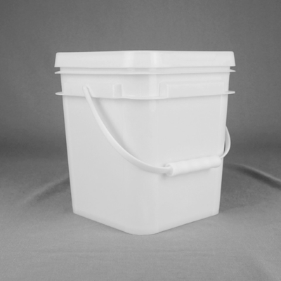 La chaleur en plastique rectangulaire blanche Transferprinting de seau de 5 litres