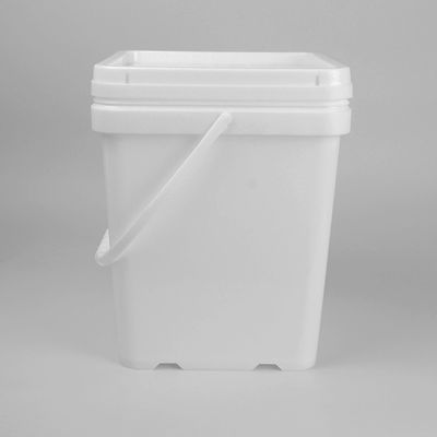Catégorie comestible Pail With Lid And Handle de plastique de 18 seaux carrés en plastique de litre
