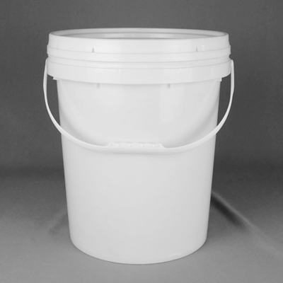 Baril en plastique rond blanc de HDPE thermique de transfert pour la couleur de peinture de latex