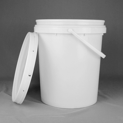 Baril en plastique rond blanc de HDPE thermique de transfert pour la couleur de peinture de latex