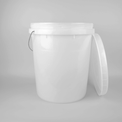 Seau 30L de conditionnement en plastique de peinture de latex avec le couvercle et la poignée