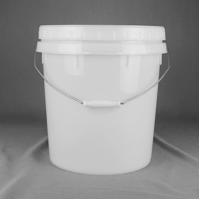 Seau de revêtement décoratif de conditionnement en plastique avec le couvercle et la poignée