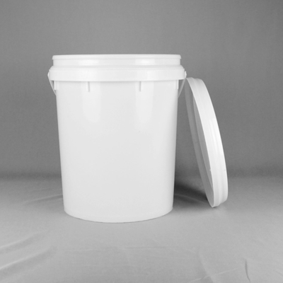 Seau en plastique blanc noir empilable de 5 gallons 20 litres pour le lubrifiant