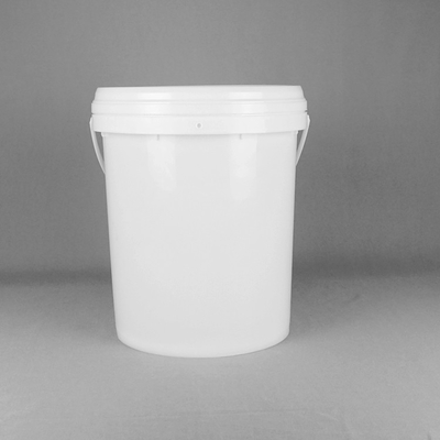 Peignez le seau en plastique rond Pail For Coating de plastique blanche de 5 gallons