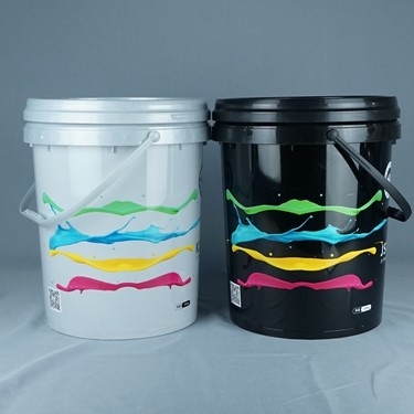 couleur faite sur commande d'huile du diamètre 19L de 29cm de seau de seau en plastique d'huile à moteur