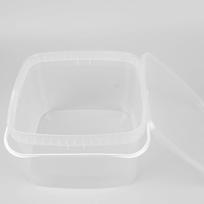 seaux à glace en plastique clairs de 20cm