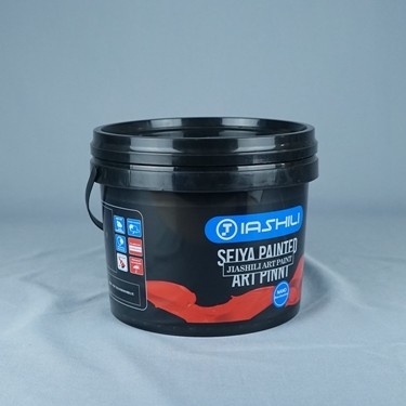 Seaux en plastique noirs sûrs de la nourriture 1L 33oz petits pour la crème glacée