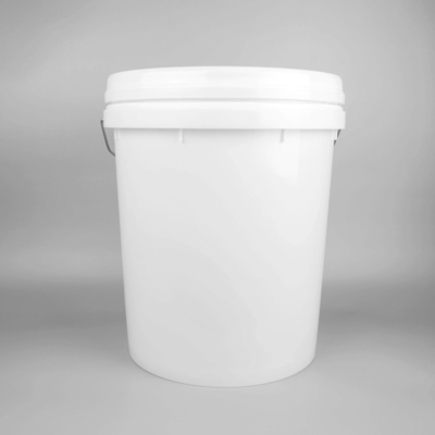 Seau en plastique vide rond blanc de peinture de 20 litres pour la peinture