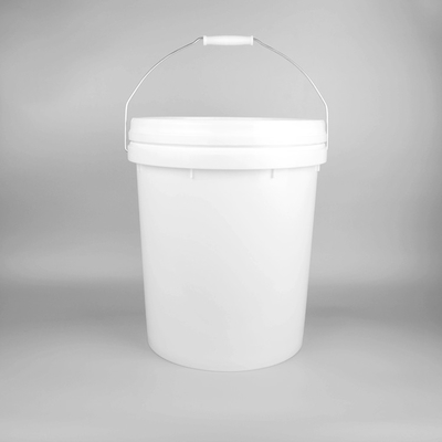 Seau en plastique vide rond blanc de peinture de 20 litres pour la peinture