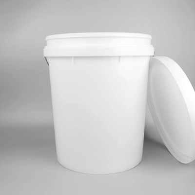 Seau en plastique vide rond blanc de peinture de 20 litres pour la peinture